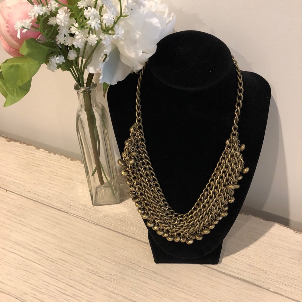 Vintage Brass gold necklace fashion